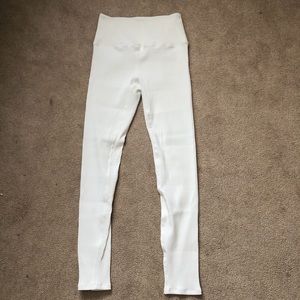 Carbon38 Ribbed high rise 7/8 white leggings